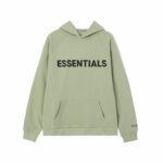 Essentials Casual Green Hoodie