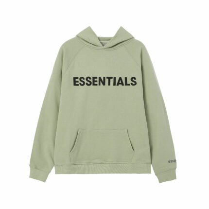 Essentials Casual Green Hoodie