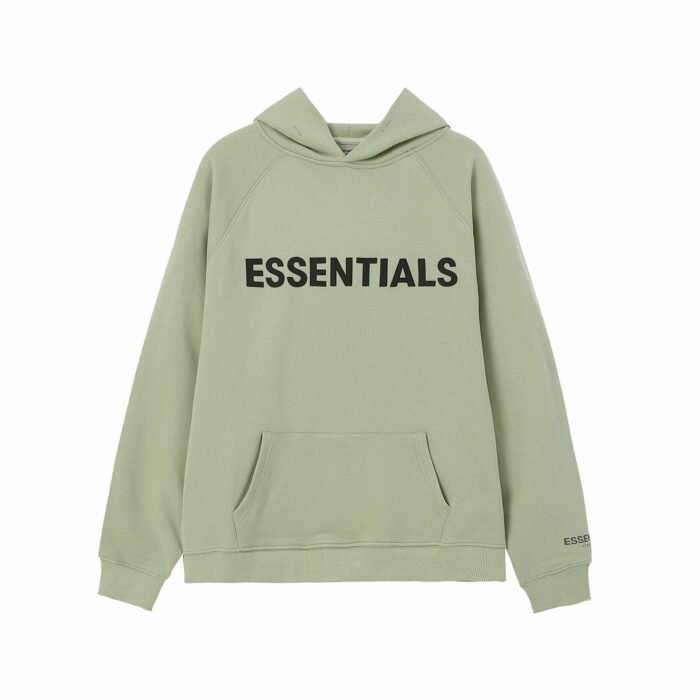 Essentials Casual Green Hoodie
