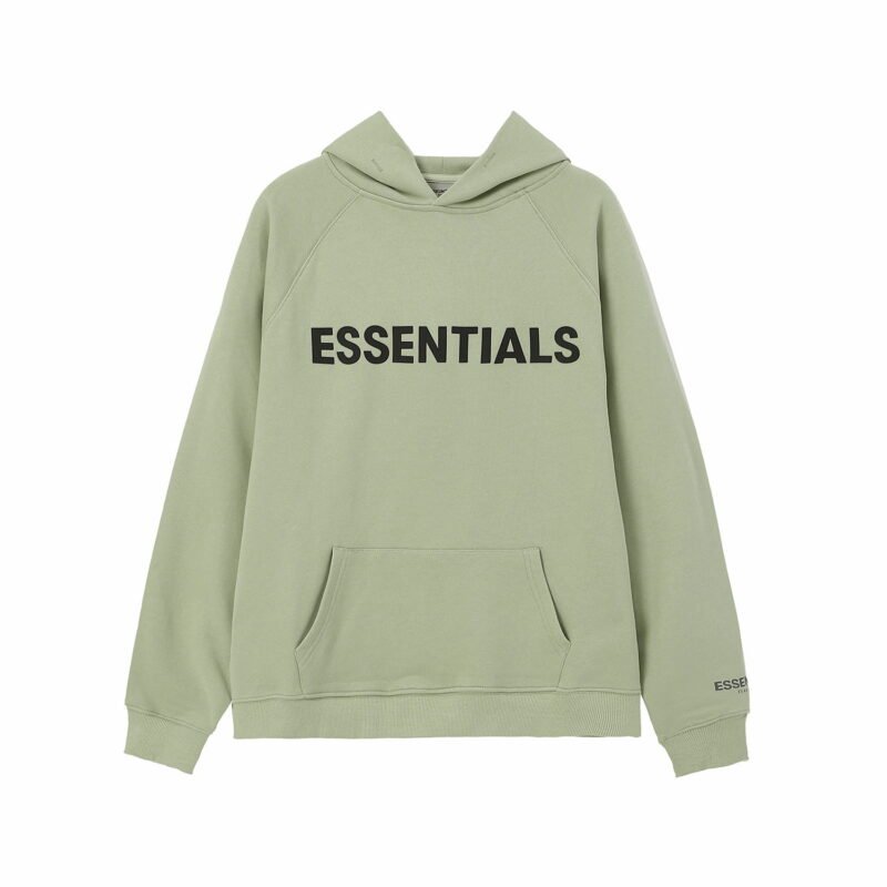 Essentials Casual Green Hoodie