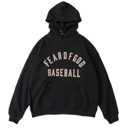 Essentials Fear Of God Baseball Hoodie – Black