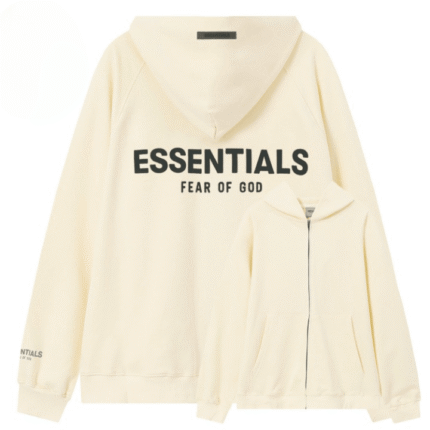Essentials Fear Of God Full Zip Hoodie – Apricot