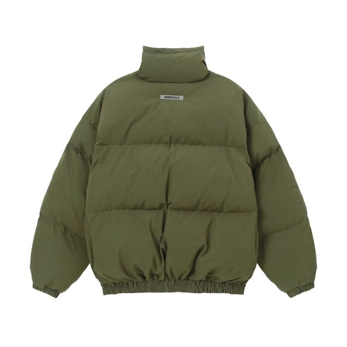 Essentials Fear Of God Puffer Army Green Jacket
