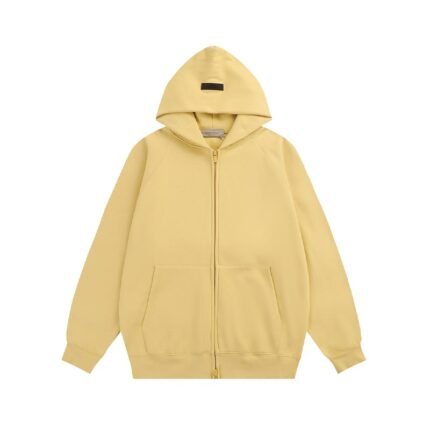 Essentials Fear Of God Zip Hoodie – Light Yellow