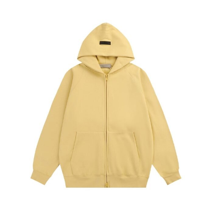 Essentials Fear Of God Zip Hoodie – Light Yellow