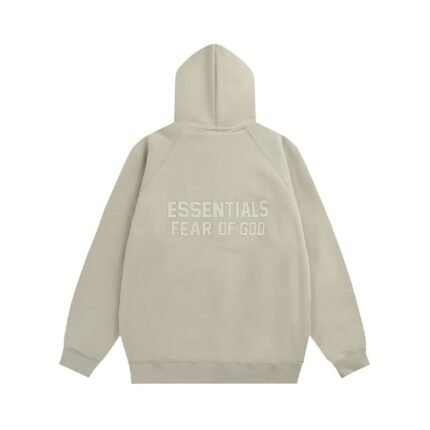 Essentials Fear Of God Zip Hoodie – Beige