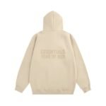 Essentials Fear Of God Zip Hoodie – Light Beige