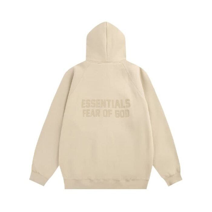 Essentials Fear Of God Zip Hoodie – Light Beige