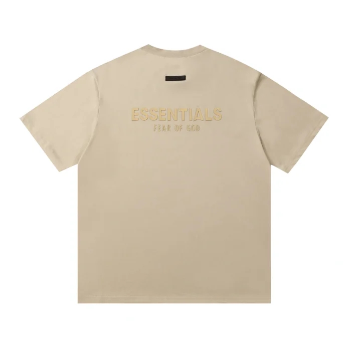 Essentials Fear of God Back Logo T Shirt - Sand