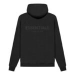 Essentials Fear of God Pull Over Black Hoodie