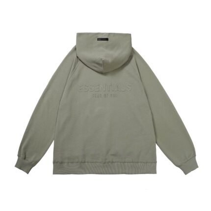 Essentials Fear of God Pull Over Green Hoodie