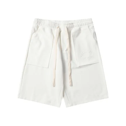 Essentials Fear of God Waffle Knit Shorts – White