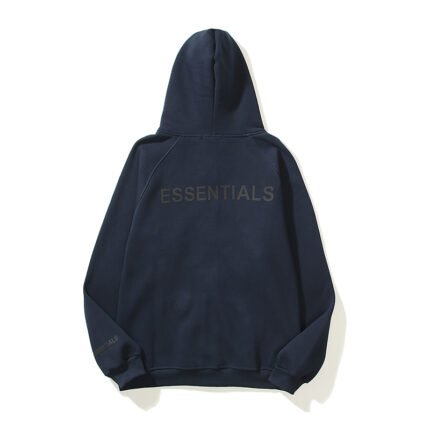 Essentials Full-Zip Hoodie – Royal Blue with Back Logo