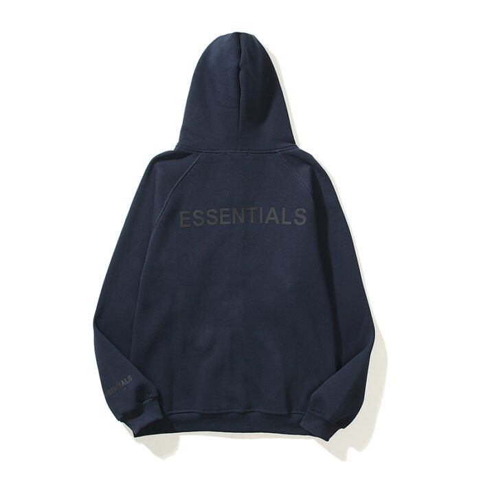 Essentials Full-Zip Hoodie – Royal Blue with Back Logo