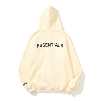 Essentials Full-Zip Hoodie – Khaki with Back Logo