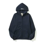 Essentials Full-Zip Hoodie – Royal Blue with Back Logo
