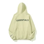 Essentials Full-Zip Hoodie – Matcha Green with Back Logo