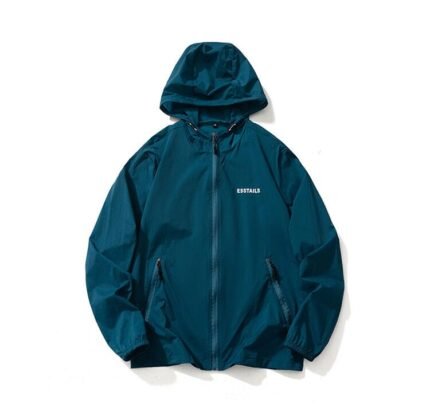 Essentials Graphic Hooded Coach Blue Jacket