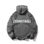 Essentials Graphic Hooded Coach Grey Jacket