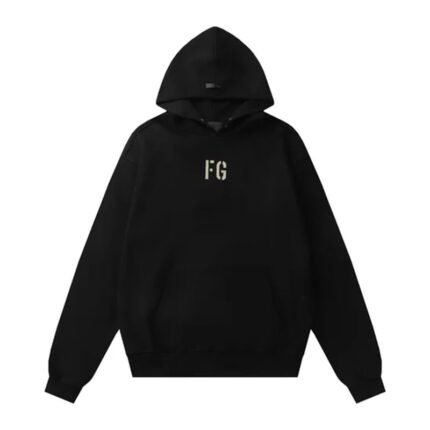 FG Essentials Black Hoodie – Minimalist Streetwear