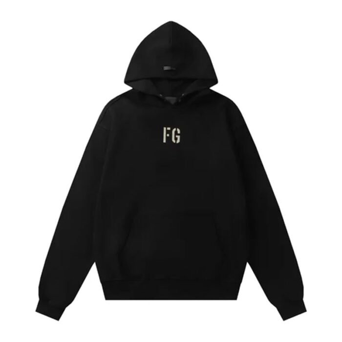 FG Essentials Black Hoodie – Minimalist Streetwear