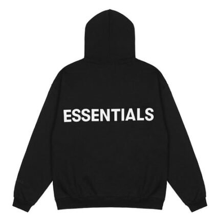 Fear Of God Essentials 3M Logo Pullover Hoodie- Black