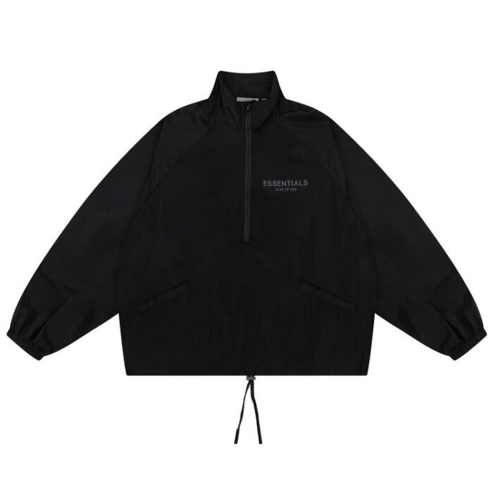 Fear Of God Essentials Print Black Half-Zip Track Jacket