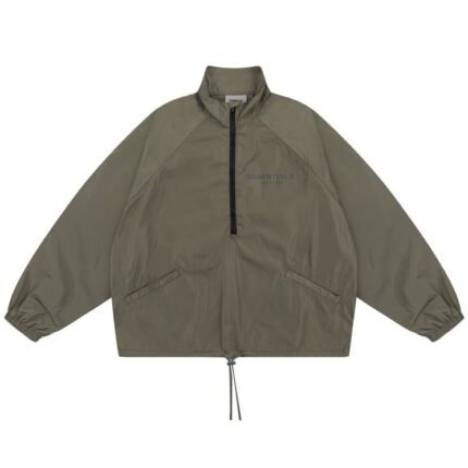 Fear Of God Essentials Print Taupe Half-Zip Track Jackets
