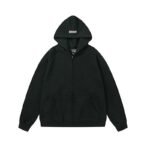 Fear of God Essentials 1977 Black Full Zip Hoodie