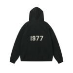 Fear of God Essentials 1977 Black Full Zip Hoodie