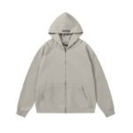 Fear of God Essentials 1977 Taupe Full Zip Hoodie