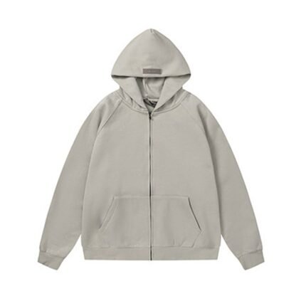 Fear of God Essentials 1977 Taupe Full Zip Hoodie