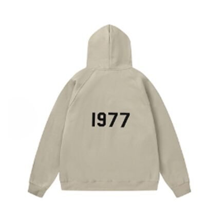 Fear of God Essentials 1977 Taupe Full Zip Hoodie