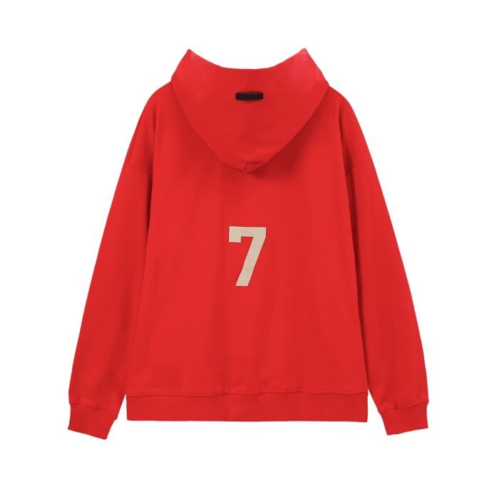Fear of God Essentials 7th Collection Red Hoodie