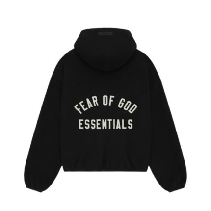 Fear of God Essentials Brushed Hooded Bomber - Black