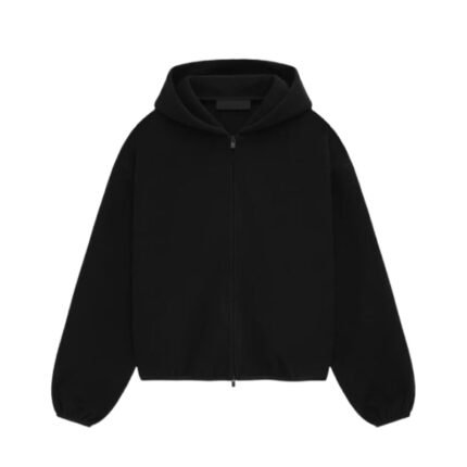 Fear of God Essentials Brushed Hooded Bomber - Black