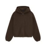 Fear of God Essentials Brushed Hooded Bomber - Brown