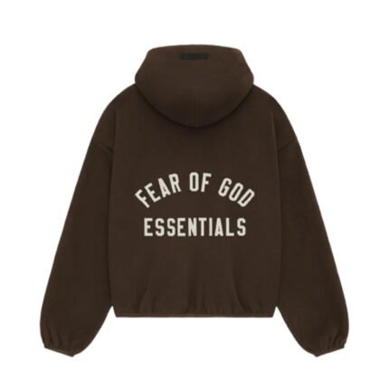 Fear of God Essentials Brushed Hooded Bomber - Brown