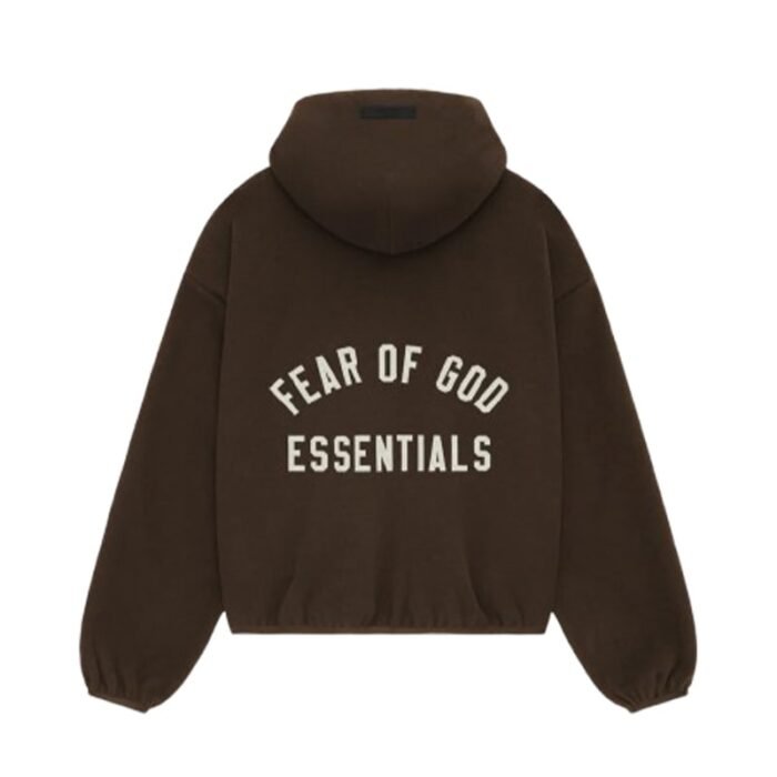 Fear of God Essentials Brushed Hooded Bomber - Brown