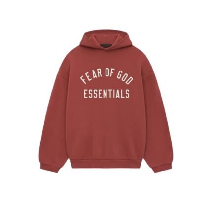 Fear of God Essentials Fleece Hoodie – Red