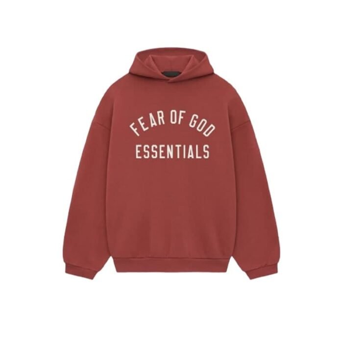 Fear of God Essentials Fleece Hoodie – Red