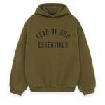Fear of God Essentials Fleece Olive Hoodie