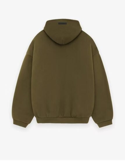 Fear of God Essentials Fleece Olive Hoodie