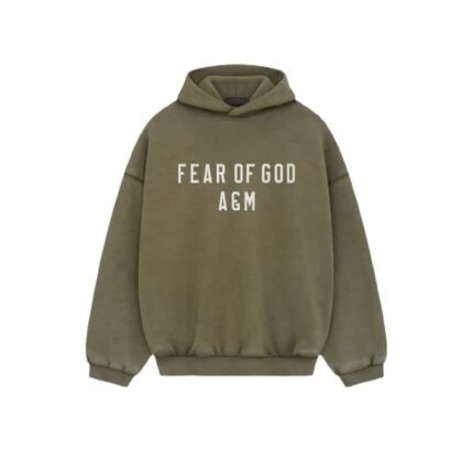 Fear of God Essentials Green Military Hoodie