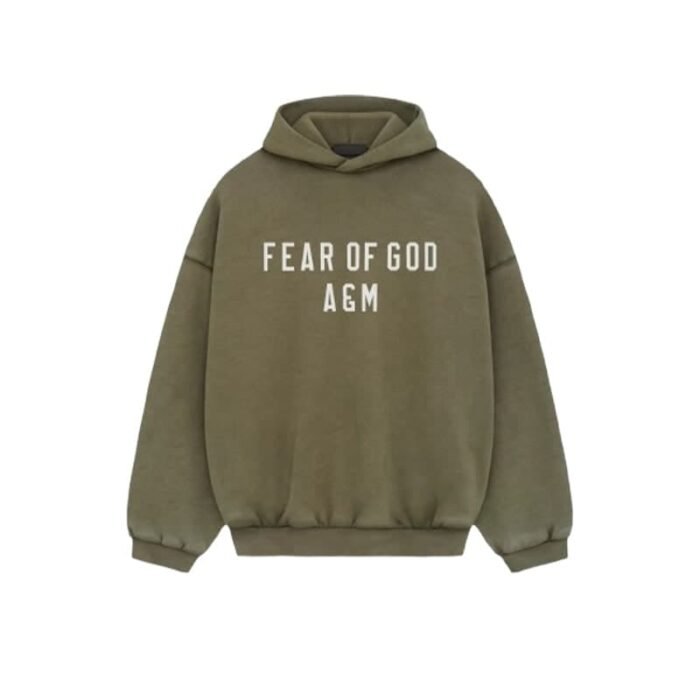 Fear of God Essentials Green Military Hoodie
