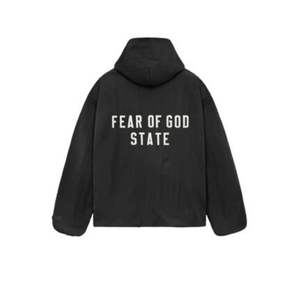 Fear of God Essentials Hooded Coaches Jacket – Black