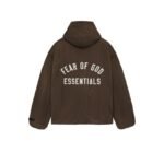 Fear of God Essentials Hooded Coaches Jacket – Brown