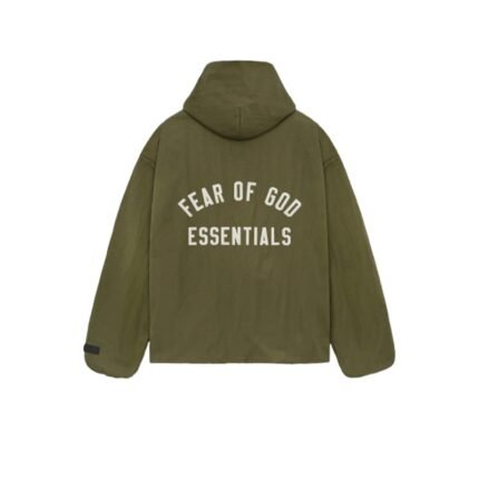 Fear of God Essentials Hooded Coaches Jacket – Green
