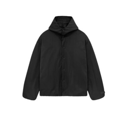 Fear of God Essentials Hooded Coaches Jacket – Black