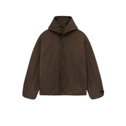 Fear of God Essentials Hooded Coaches Jacket – Brown